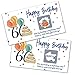 REWIDPARTY Colorful 60th Birthday Party Game Scratch Off Cards32 PCS Cheers to 60 Years Party Games Supplies Happy 60th Birthday Party Scratch Cards Funny Activity Holiday for Groups Raffle Tickets - Image 3