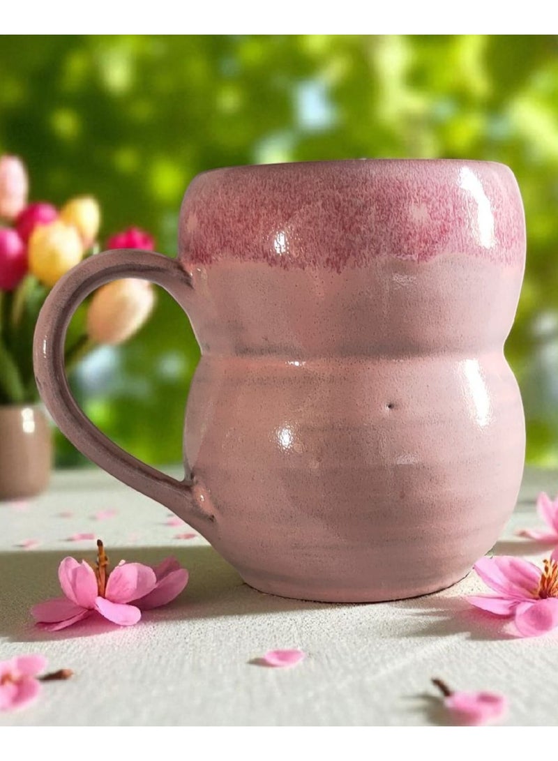 color zone pottery 300ml ceramic and earthenware mug, each piece is unique, microwave safe - Image 1