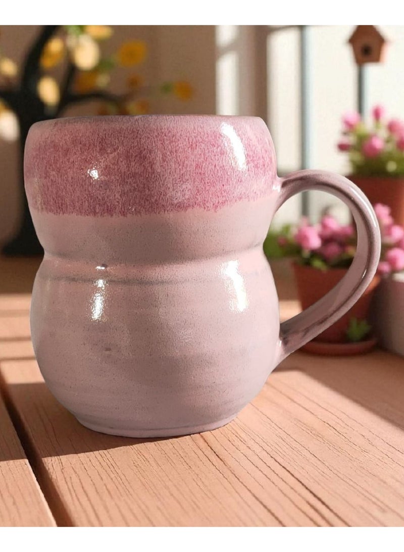 color zone pottery 300ml ceramic and earthenware mug, each piece is unique, microwave safe - Image 2
