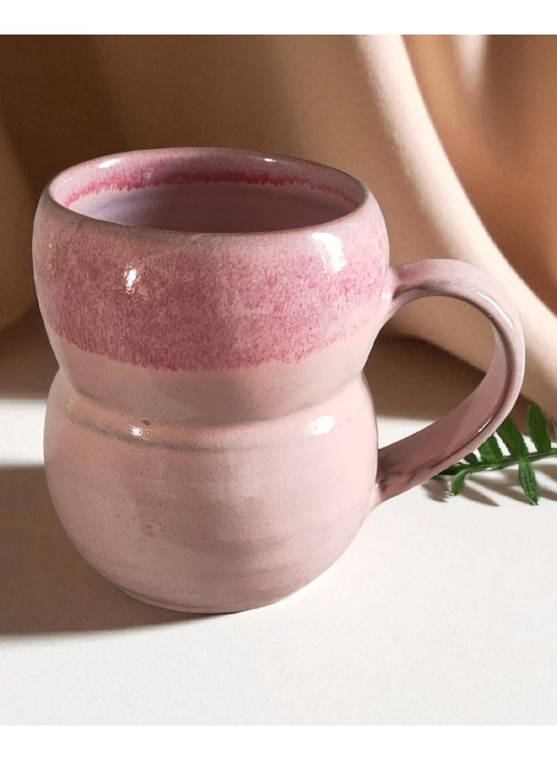 color zone pottery 300ml ceramic and earthenware mug, each piece is unique, microwave safe - Image 3