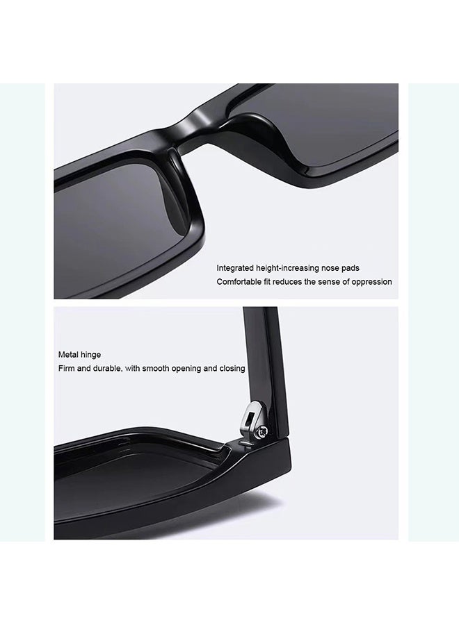 JS Polarized Sunglasses HD Polarized Lens UV400 Protection Stylish Design for Men and Women, Black - Image 2