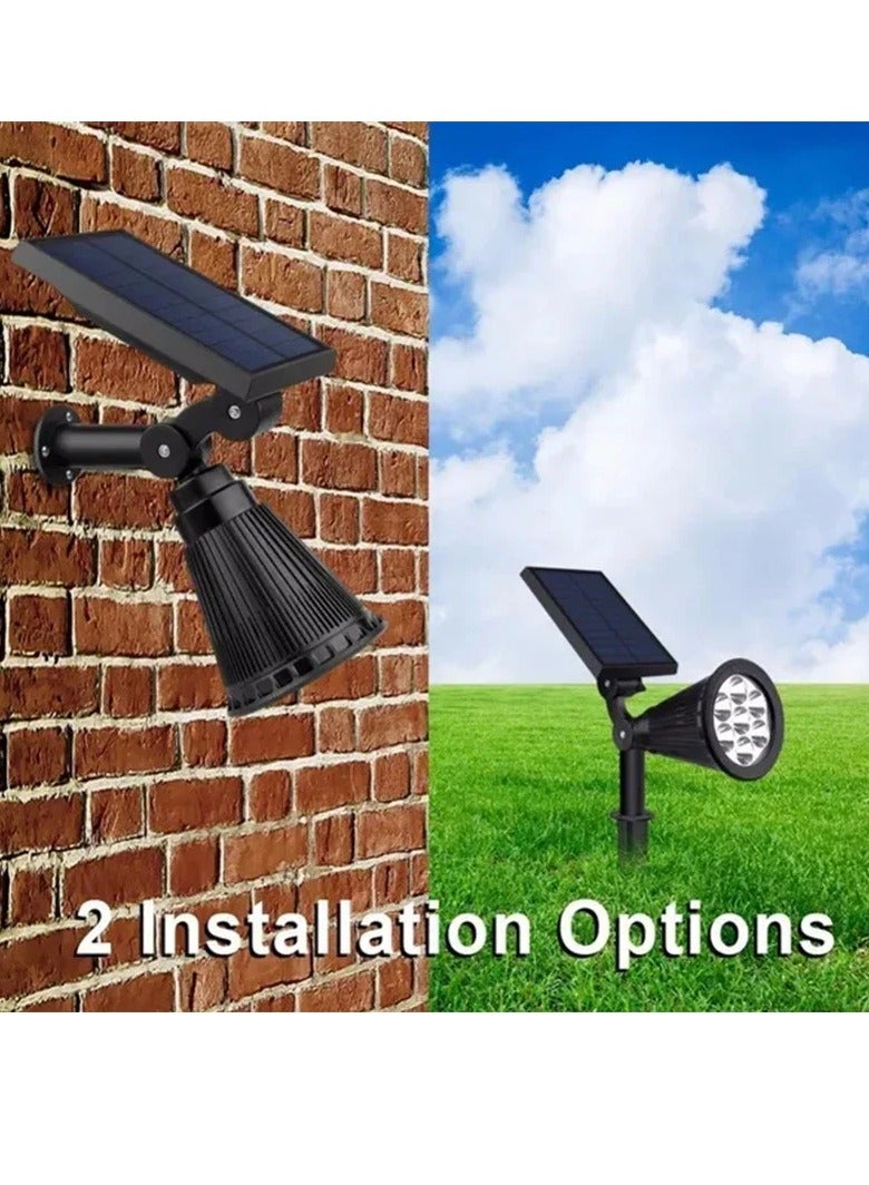 AROAQ مصباح شمسي خارجي، مقاوم للماء IP65، قابل للتعديل مصباح LED 7 شمسي، ضوء حائط مناظر طبيعي محمول ومناسب، إضاءة طويلة المدى للحديقة ضوء للجدار والأرض علم، (أصفر) - Image 2