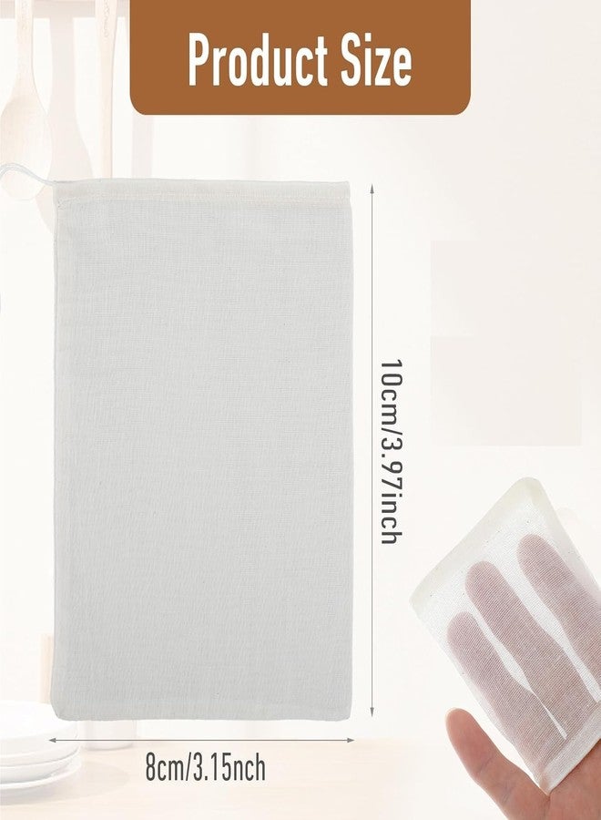 Birdbrid 3x4 Inch Cotton Muslin Drawstring Pouch – Small Cloth Gift Bags for Coins, Herbs, Jewelry, Wedding & Party Return Gifts (Pack of 6) - Image 2