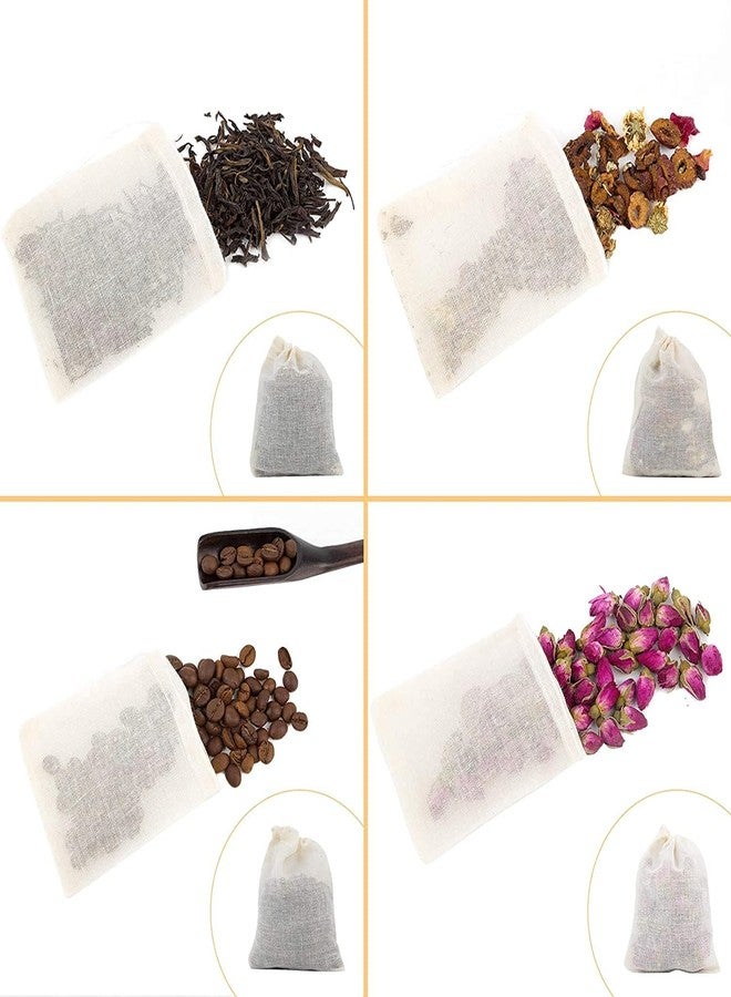 Birdbrid 3x4 Inch Cotton Muslin Drawstring Pouch – Small Cloth Gift Bags for Coins, Herbs, Jewelry, Wedding & Party Return Gifts (Pack of 6) - Image 3