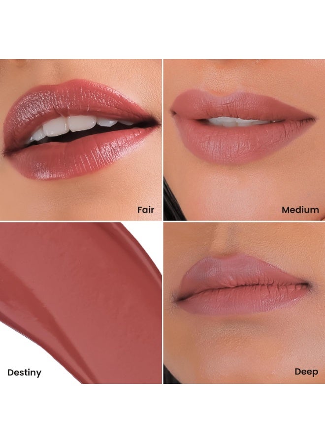 LAMIOR Matte Velvet Liquid Lipstick 8 Hour Coverage | Rich & Long Lasting | lip color for Women | Lightweight & Comfortable - Smudge Proof | Non Transferable | Shade - Destiny, 5 ml - Image 4