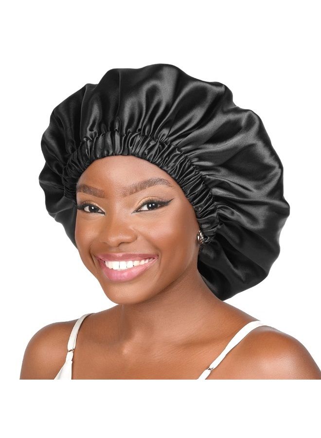 YANIBEST Silk Bonnet Satin Bonnet Hair Bonnet for Sleeping Silk Hair Wrap for Sleeping Bonnets for Black Women Curly Hair - Image 3