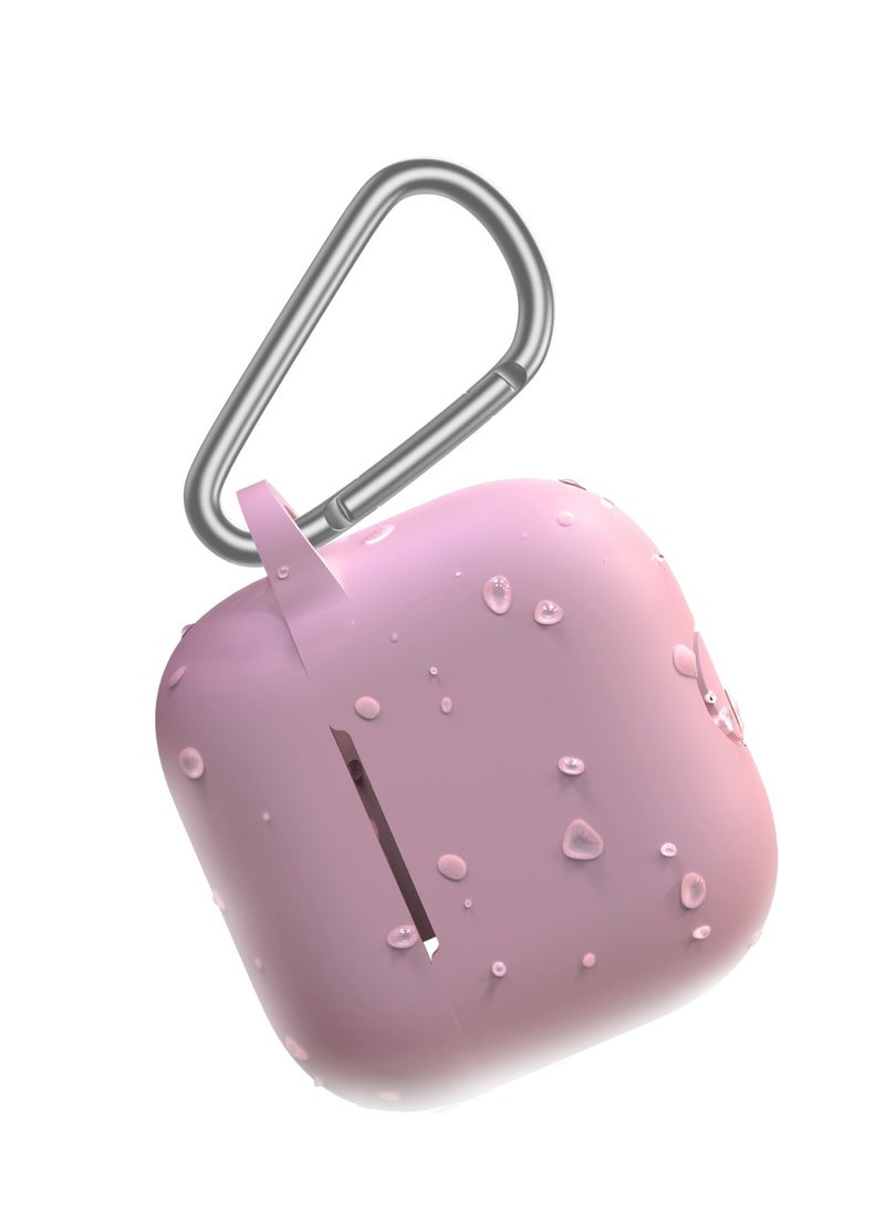 GREEN LION Berlin series Silicone Case for AirPods 4 / Shock Absorbent / 360° Full Protection / Washable Material / Portable Metal Carabiner / Skin Friendly Silicone - Pink  - Image 4