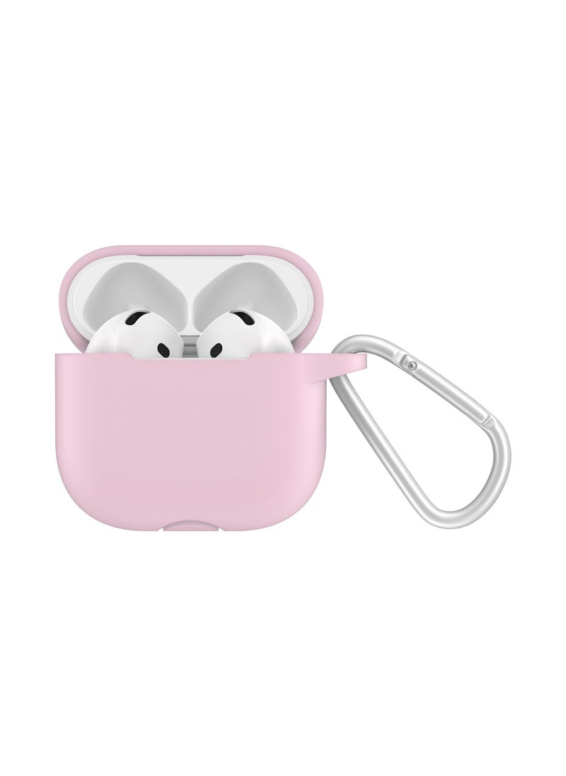 GREEN LION Berlin series Silicone Case for AirPods 4 / Shock Absorbent / 360° Full Protection / Washable Material / Portable Metal Carabiner / Skin Friendly Silicone - Pink  - Image 1