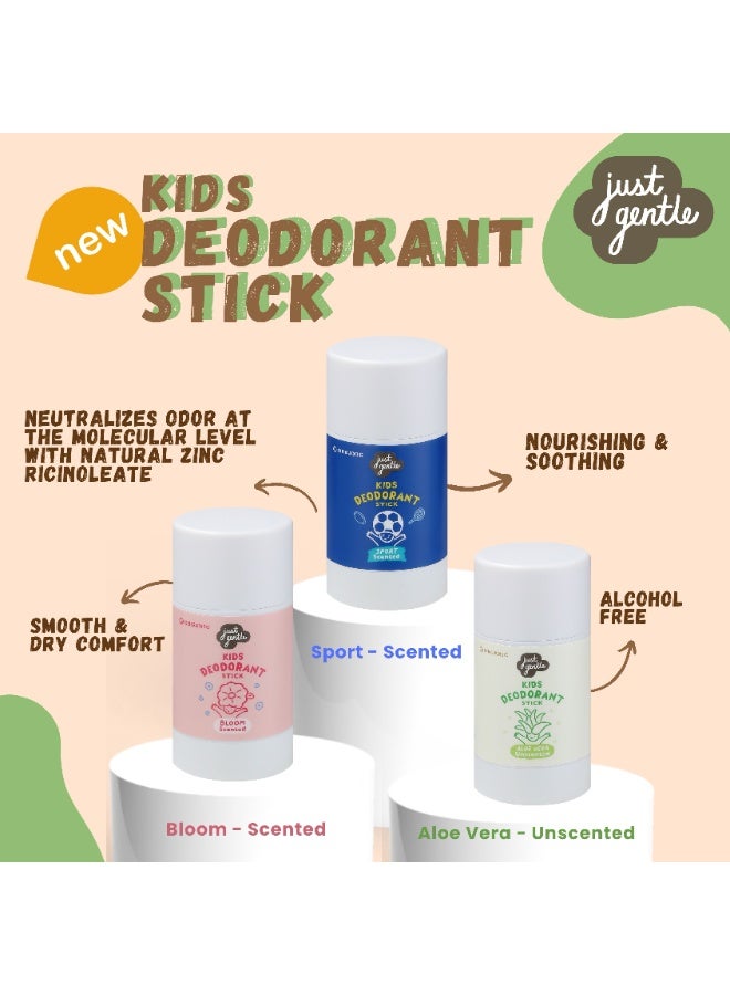 Just Gentle Organic Deodorant Stick - for Kids and Teens  - Sport scented -Natural, Safe, and Effective Odor Protection, Aluminum-Free, Gentle on Sensitive Skin, 55g - Image 5