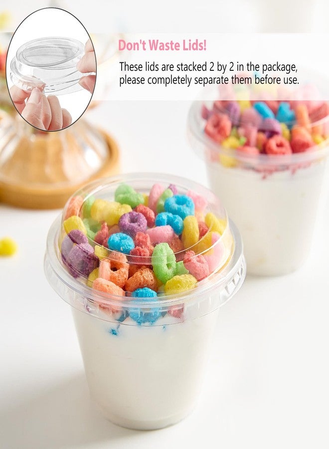 Qeirudu 50 Pack 6 Oz Plastic Dessert Cups with Lids, Small Clear Parfait Cups Mini Plastic Cups with Lids for Cakes, Puddings, Fruits, Ice Creams, Dessert Shot Glasses - Image 4