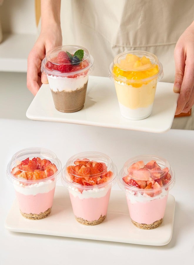 Qeirudu 50 Pack 6 Oz Plastic Dessert Cups with Lids, Small Clear Parfait Cups Mini Plastic Cups with Lids for Cakes, Puddings, Fruits, Ice Creams, Dessert Shot Glasses - Image 5