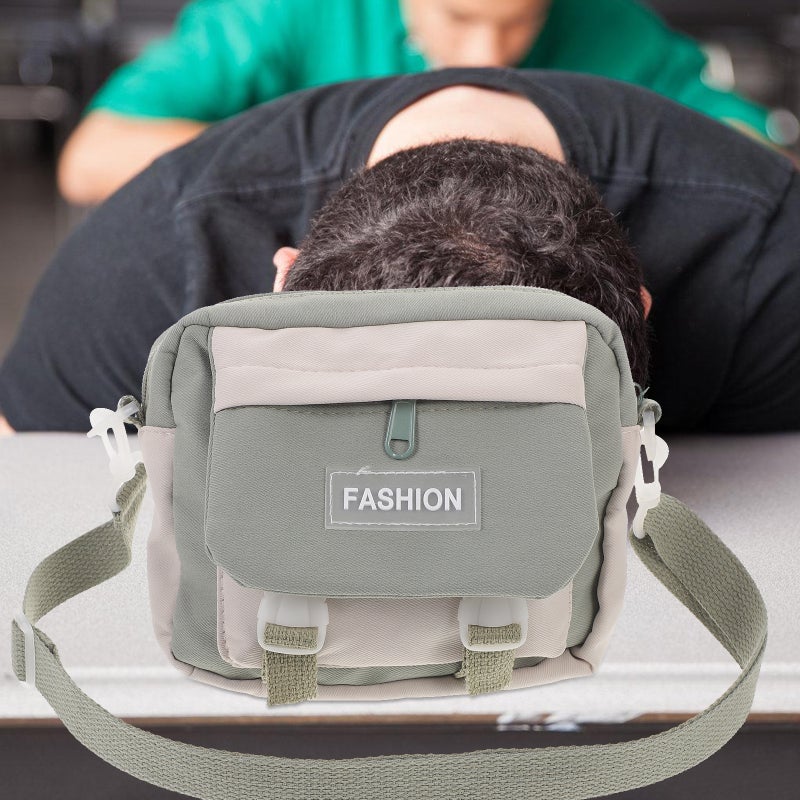 2 pcs Canvas Shoulder Bag Multi-function Storage Pouch Fashion Messenger Bag - Image 4