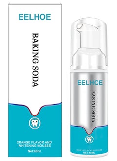 60ML Baking Soda Teeth Cleaning Mousse Deep Cleaning Foam Toothpaste Stains Removal Fresh Breath Tooth Whitening MousseTool
