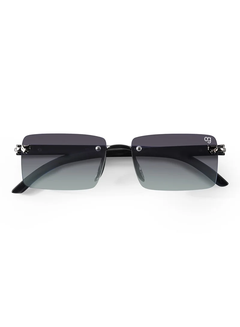 Woggles  Rimless Rectangle Sunglasses |Men &Women|100% UV Protection  | Best Price UAE