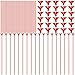 ywmigl 50 Pieces Plastic Balloon Sticks 13 inch Reusable Balloon Holder and Cup for Birthday Graduation Prom Wedding Anniversary Party Decoration Supplies Red - Image 2