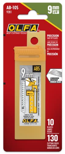 OLFA 9281 AB-10S 9mm Stainless Steel Snap-Off Blade - Image 2