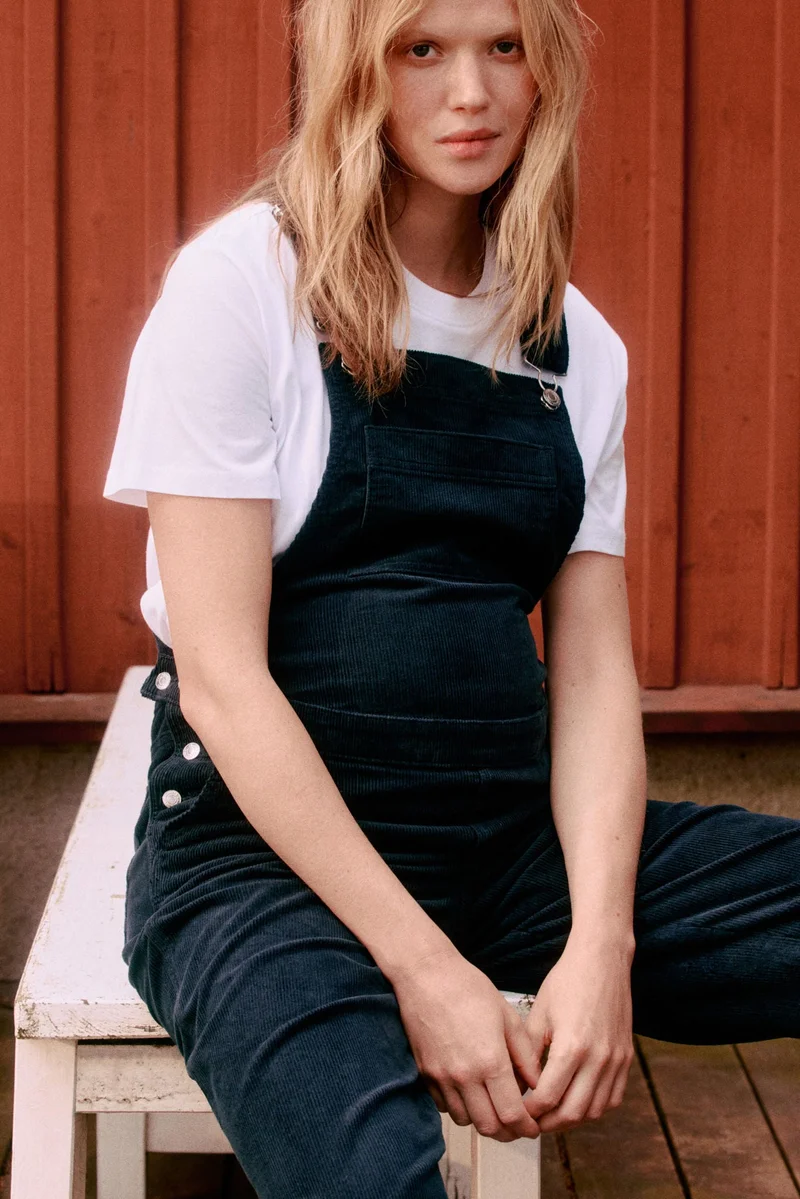 H&M  MAMA Before & After Corduroy dungarees for Women | Best Price UAE