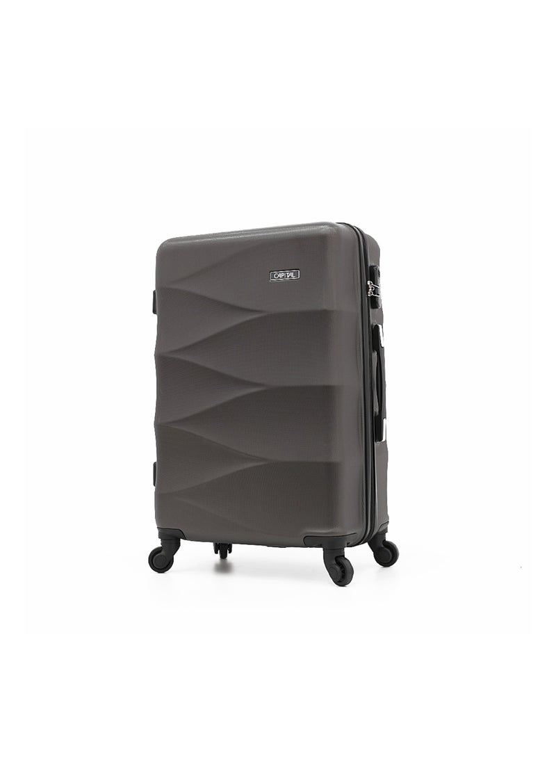 CAPITAL Hardside Luggage Trolley Bag 3 Pieces Set,Grey (S-20",M-24",L-28")  - Image 2