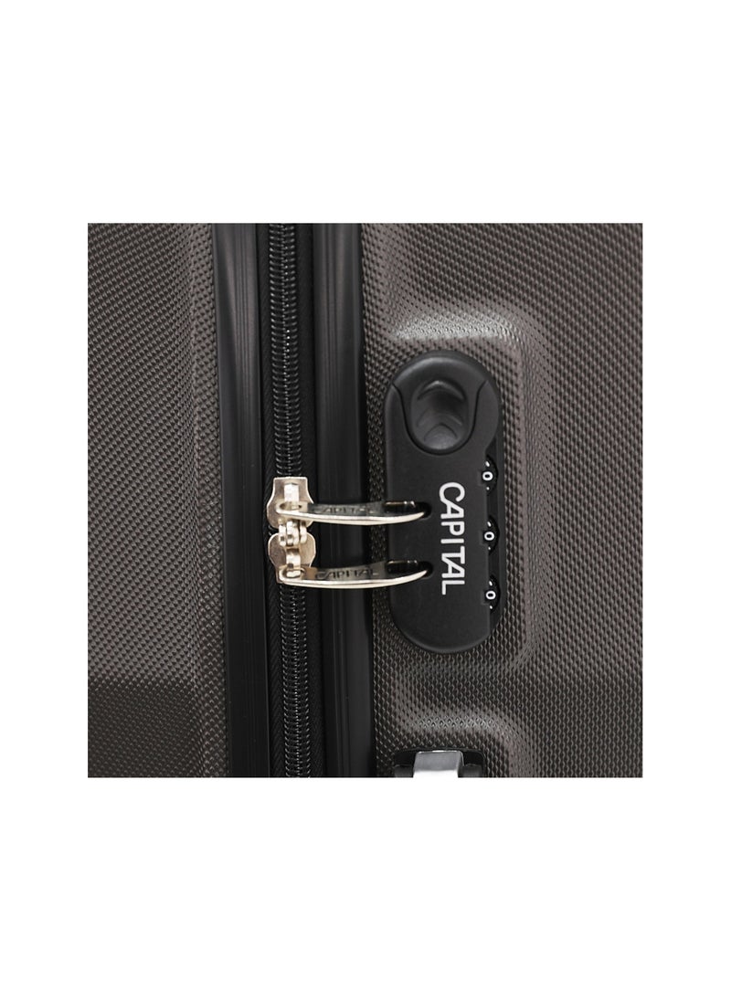CAPITAL Hardside Luggage Trolley Bag 3 Pieces Set,Grey (S-20",M-24",L-28")  - Image 5