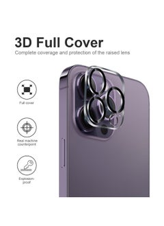 PRIMEEIGHT [3PCS] iPhone 14 Pro and 14 Pro Max camera Lens Protector Ultra Thin 9H Hardness Tempered Glass Easy to Install HD Clear Camera Lens Protector  - Image 2