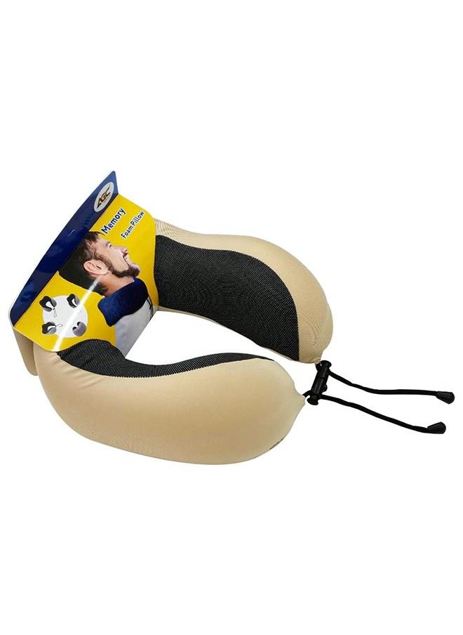 Agc - Travel Pillow Luxury Memory Foam Neck & Head Support Pillow Soft Sleeping Rest Cushion Travel Neck Pillow for Airplane/Car/Home/Office Headrest - Image 1