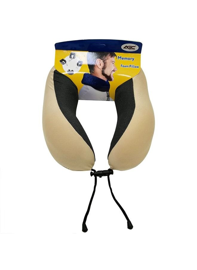 Agc - Travel Pillow Luxury Memory Foam Neck & Head Support Pillow Soft Sleeping Rest Cushion Travel Neck Pillow for Airplane/Car/Home/Office Headrest - Image 1