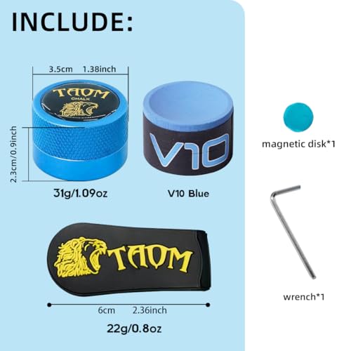 YEUEK TAOM Pool Chalk Holder Round Shaped Practical Tool Billiards Accessories Magnetic Mini Chalk Tip Case Container Round Box Billiards - Image 2