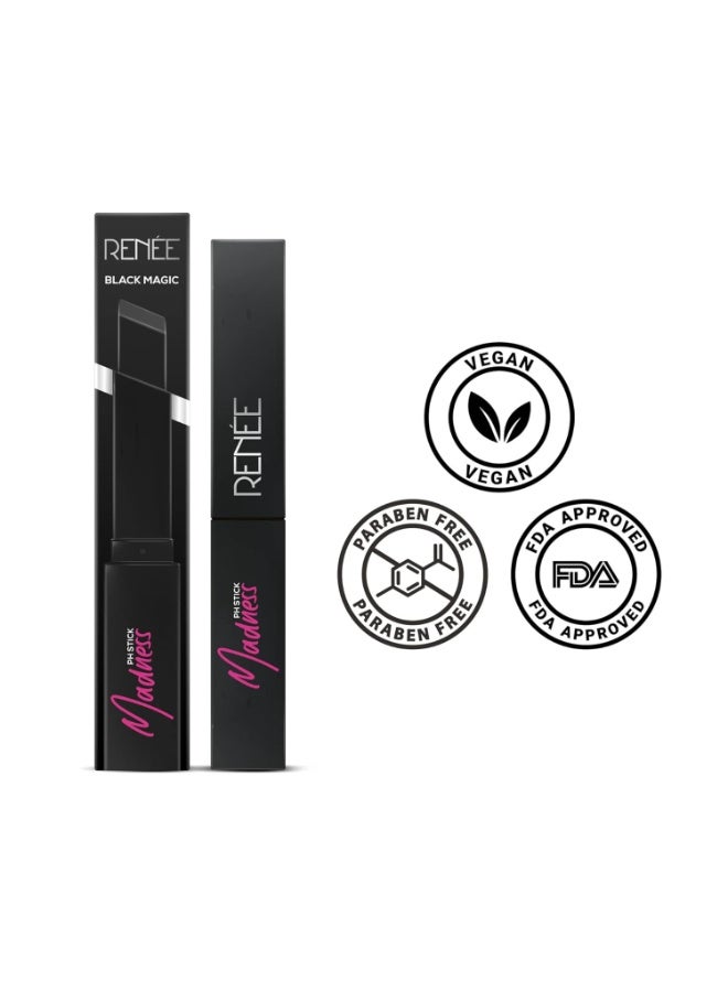 رينيه أحمر شفاه رينيه مادنس بي إتش | أحمر شفاه أسود بلمسة وردية لامعة | تغذية تدوم طويلًا، غني بفيتامين هـ وزيت الجوجوبا | نباتي وخالي من البارابين | ٣ غرام - Image 3