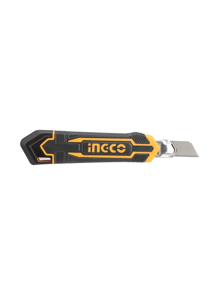 INGCO Snap‑Off Blade Knife HKNS11815 – 18 mm Retractable Utility Cutter with Flat Push Button - Image 2