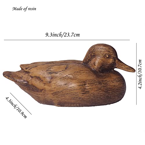 Hymmah Duck Home Decor Statue Rustic Home Decorations for Living Room, Boho Sculpture Resin Animal Collectible Figurines for Indoor Decor - Image 2