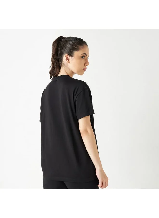 Kappa Kappa Logo Print T-shirt with Crew Neck and Short Sleeves