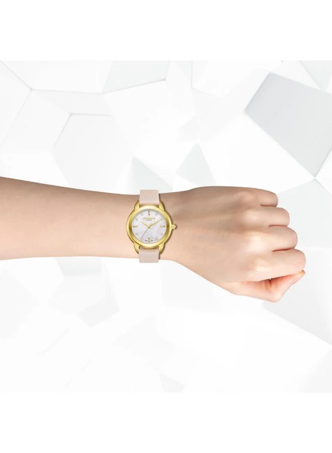 Lee Cooper Women's Analog Display Watch With Powder Leather Strap - LC08025.120