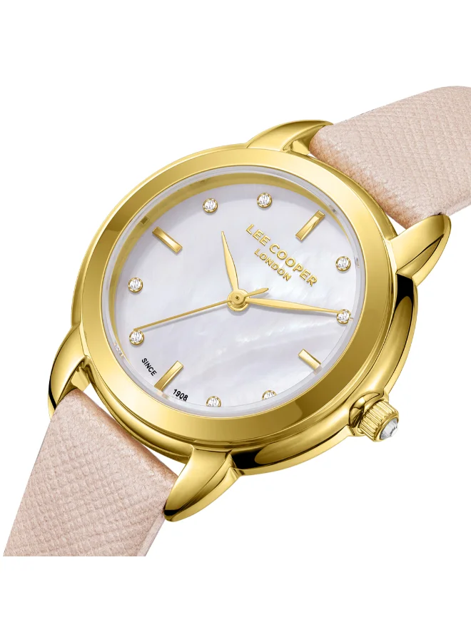 Lee Cooper Women's Analog Display Watch With Powder Leather Strap - LC08025.120