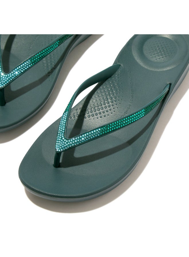 FitFlop 049-832 Fitflop Ladies Sandals Iqushion Ombre Sparkle Flip Flop DG5-B71 - Image 3