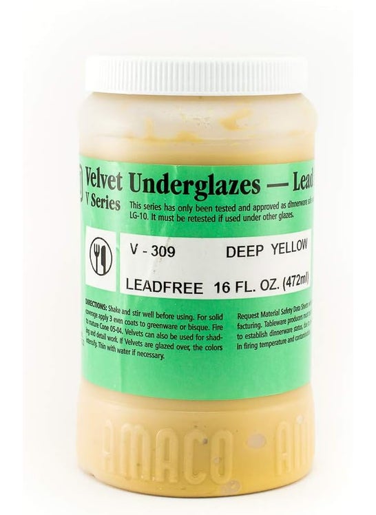 AMACO Velvet Underglaze Pint Deep Yellow