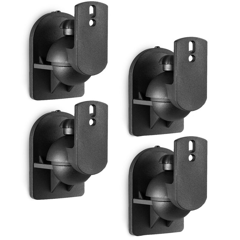 WALI Speaker Wall Mounts, Bookshelf Speaker Wall Mount Brackets, Surround Sound Speaker Mounts, Hold up to 7.7 lbs, (SWM402), 4 Pack, Black - Image 1