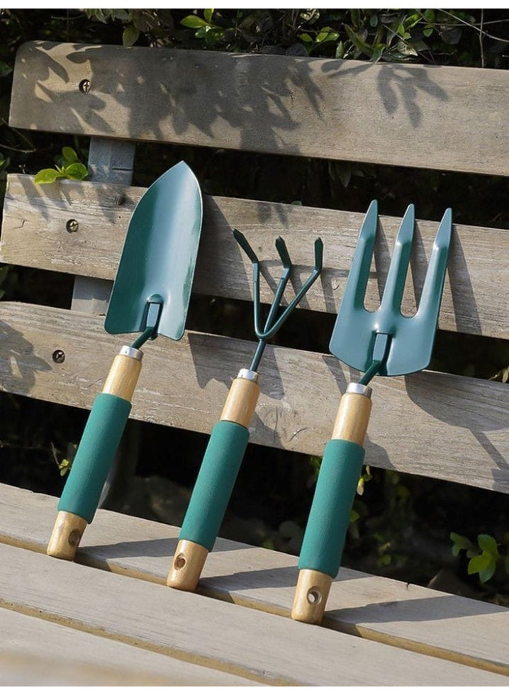 3 Piece Gardening Hand Tool Set – Wooden & Foam Handle Hand Rakes & Forks – Planting Tools for Garden, Balcony, Tubs - Image 4