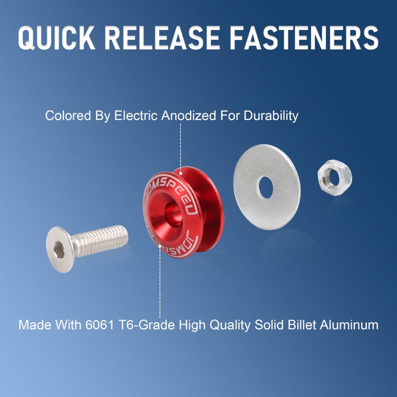 JDMSPEED مجموعة تثبيت سريعة الإطلاق من JDMSPEED الحمراء العالمية من الألمنيوم المصنوع بتقنية CNC - Image 2