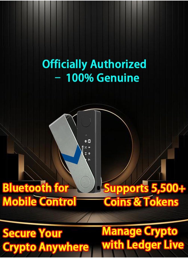 Generic - Nano X Crypto Wallet | Bluetooth | Secure Chip | 5500+ Coins | NFT Ready | 1-Year Warranty - Image 1