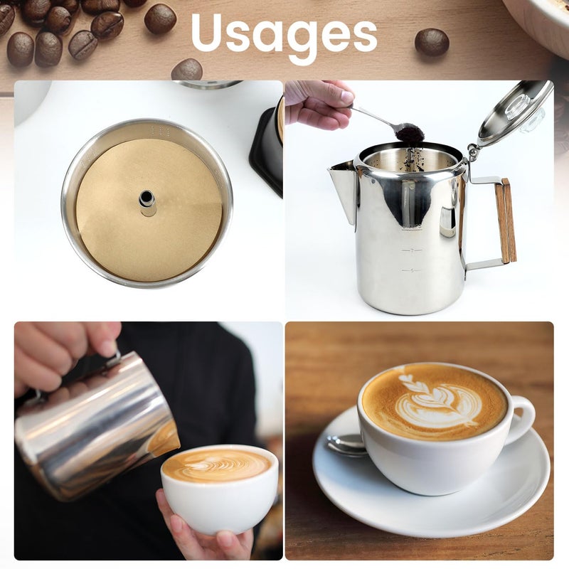 Clinuse Percolator Coffee Filters Clinuse 300 Count, 3.75 Inch Natural Unbleached Disposable Disc Coffee Filter, Round Coffee Filter Paper for Bozeman Percolator Coffee Pot Camping, Home, Office - Image 4