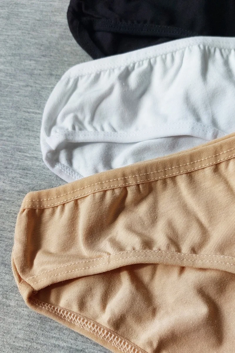 Sensu Women's Elastic Waist Cotton 6-Pack Slip Panties MIXED