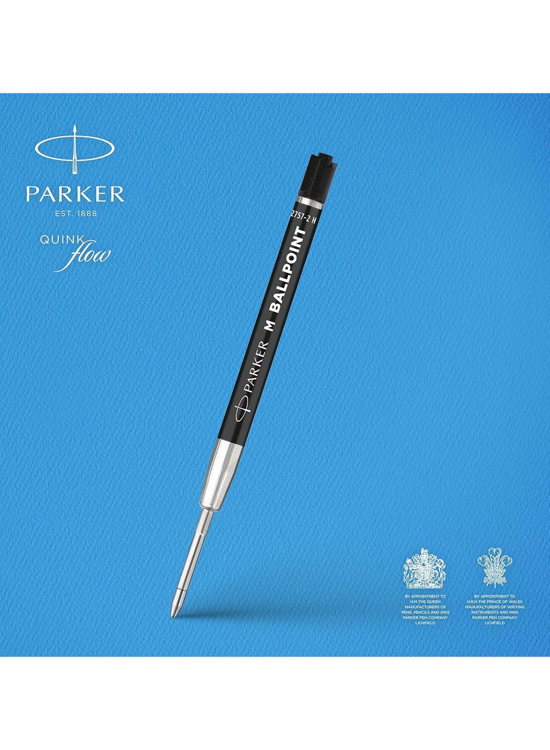 Parker Ballpoint Pen Refills | Medium Point | Black QUINKflow Ink | 20 Count - Image 2