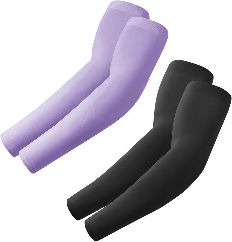 Fuinloth UV Protection Cooling Arm Sleeves with Sports Compression for Men and Women - Image 1