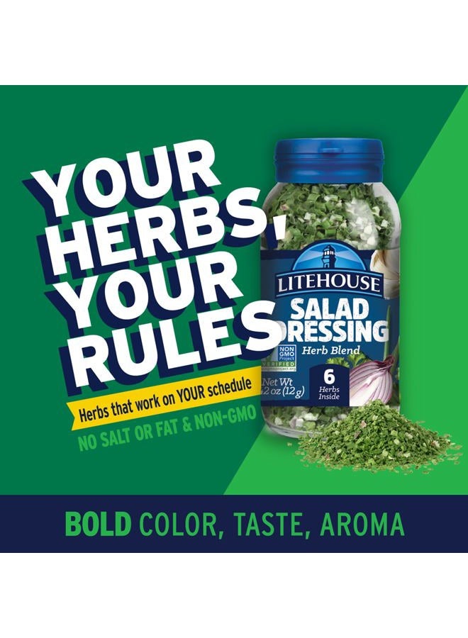 Litehouse Freeze Dried Salad Herb Blend - Substitute for Fresh Salad Herb, Salad Dressing, Organic, Salad Herb Blend Seasoning, Non-GMO, Gluten-Free - 0.42 Ounce 3-Pack - Image 3
