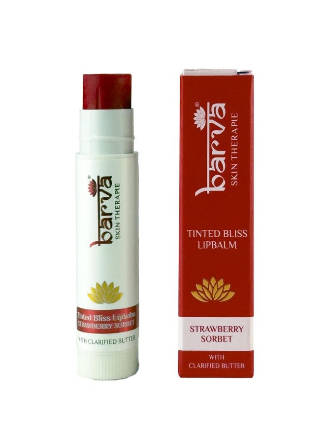 Barva Tinted Bliss Lip Balm | Enriched with Clarified Butter (Ghee) | Nourishing & Long-Lasting Moisture | Soft Tint Finish | Available in 2 shades | 5g (Strawberry Sorbet) - Image 3