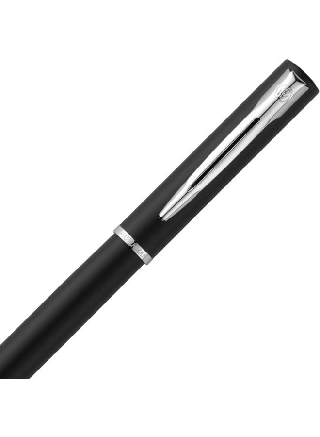 وترمان Waterman Graduate Allure Fountain Pen, Black Lacquer, Fine Nib, Blue Ink, Gift Box - Image 5