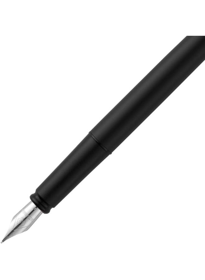 وترمان Waterman Graduate Allure Fountain Pen, Black Lacquer, Fine Nib, Blue Ink, Gift Box - Image 4