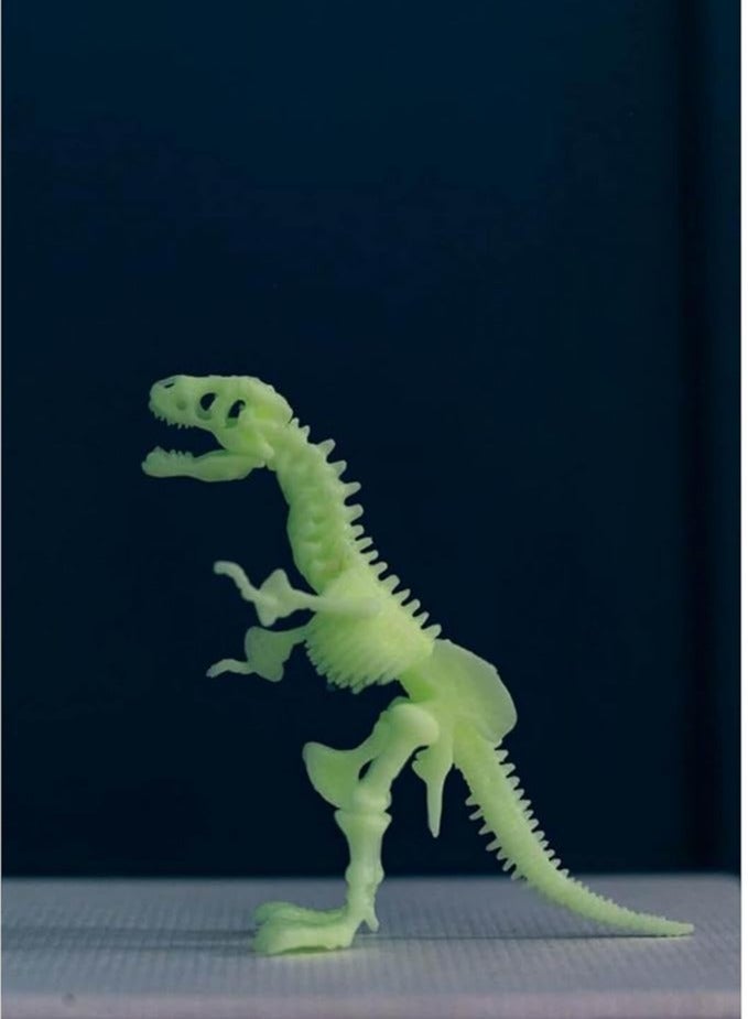 4M KidzLabs Glow T-Rex Skeleton – Assemble a 3D Glow-in-the-Dark Dinosaur Model – STEM Educational Toy for Kids Ages 8+ – Learn Paleontology & Prehistoric Fun | 00-03467 - Image 3
