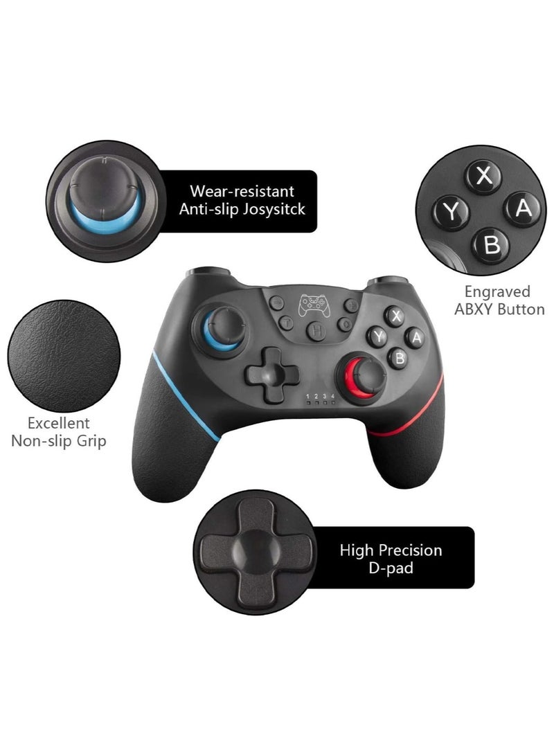 Wireless Nintendo switch controller，Controller for Nintendo Switch, Wireless Gamepad Joystick with Gyro Axis Dual Shock Vibration, Bluetooth, 16 Buttons, Compatible with Nintendo Switch & PC - Image 4