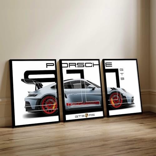 kotart Big Sports Car Framed Posters Gift Items for Boys Room Wall Decoration Bedroom Living Room Office Studio Décor | Car Poster Frame for Wall Décor Set Of 3 Size (13 X 17 inch) - Image 4